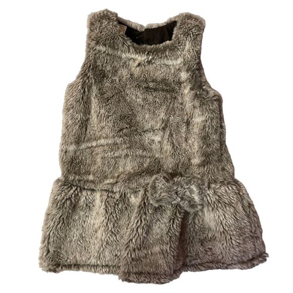 First Impressions Sleeveless Furry Gray Dress Size 12 Months - Picture 1 of 4